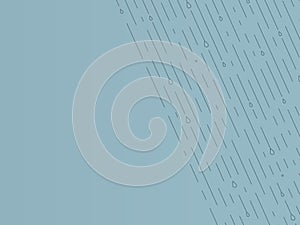 Rain vector pattern. It s rainy, season background in simple flat style